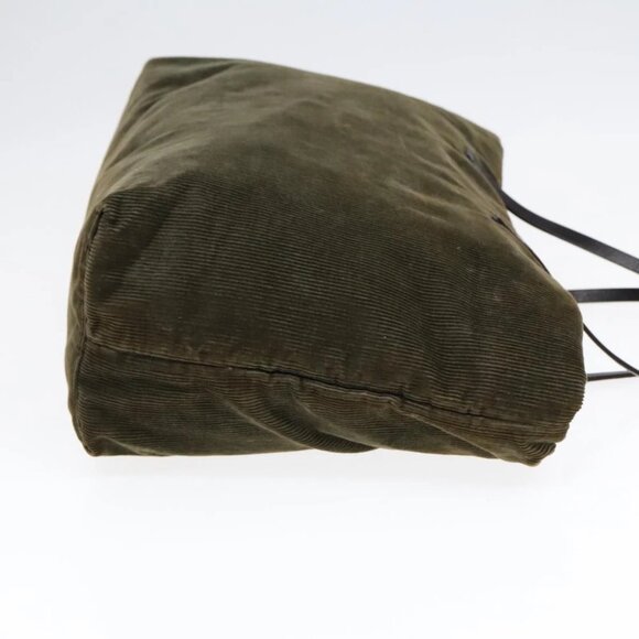 FENDI Tote Bag Corduroy Khaki Auth fm3899 - Picture 8 of 16